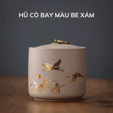 Hộp đựng trà gốm tử sa cỡ lớn, hũ trà họa tiết mạ ánh kim nắp khít cao cấp Mihoo Tea – Giá chỉ 18.700₫ 4