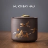 Hộp đựng trà gốm tử sa cỡ lớn, hũ trà họa tiết mạ ánh kim nắp khít cao cấp Mihoo Tea – Giá chỉ 18.700₫ 5