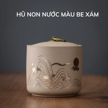 Hộp đựng trà gốm tử sa cỡ lớn, hũ trà họa tiết mạ ánh kim nắp khít cao cấp Mihoo Tea – Giá chỉ 18.700₫ 8