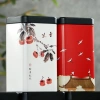 Hộp đựng trà hình chứ nhật họa tiết mùa xuân, thiếc đa màu sắc, chắc chắn, nhỏ gọn 5