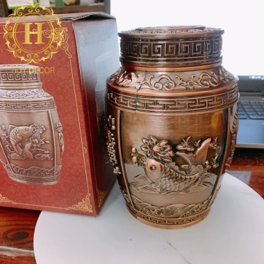 Hộp đựng trà Huydecor phong cách cổ điển - Hộp chè sang trọng, giảm giá 275k 6