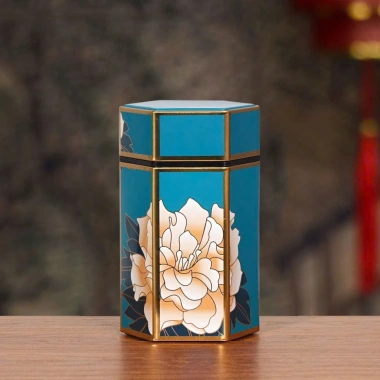 Hộp đựng trà lục giác TUILOCHATHANH bằng thiếc cao cấp, đa dạng họa tiết, nhiều màu, giá chỉ 30.000 VNĐ