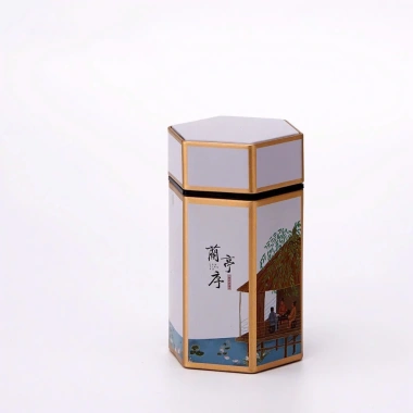 Hộp đựng trà lục giác TUILOCHATHANH bằng thiếc cao cấp, đa dạng họa tiết, nhiều màu, giá chỉ 30.000 VNĐ