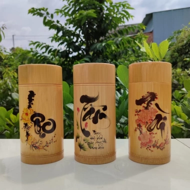 Hộp đựng trà tre thư pháp – Thiết kế tinh tế, bảo quản hương vị, giá 129.999 VNĐ 5