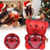 Hộp đựng trang sức gấu hồng ôm xoay - Nhựa dễ thương, xà phòng trưng bày, hoa hồng lãng mạn, quà tặng bạn gái 3