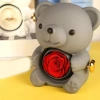 Hộp đựng trang sức gấu hồng ôm xoay - Nhựa dễ thương, xà phòng trưng bày, hoa hồng lãng mạn, quà tặng bạn gái 5
