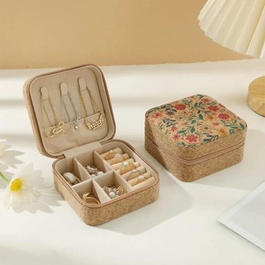 Hộp đựng trang sức MAKEMYHOME - Hộp đôi gỗ di động, đựng bông tai, mỹ phẩm, du lịch giá ưu đãi 50.800₫