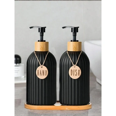 Hộp đựng xà phòng nhà bếp/phòng tắm - Chai sọc 500ml, rửa tay dạng lỏng, giảm giá