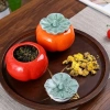 Hộp gốm sứ đựng trà, gia vị decor nhà cửa hình quả hồng - Giá 53.999đ