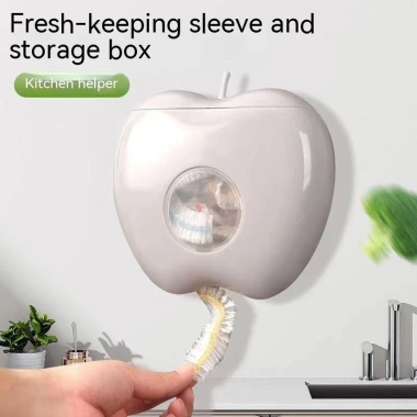 Hộp hình táo đựng màng bọc thực phẩm gắn tường – Chống bụi, tiện dụng bếp, 18.000 VND 2