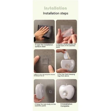 Hộp hình táo đựng màng bọc thực phẩm gắn tường – Chống bụi, tiện dụng bếp, 18.000 VND 9