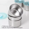 Hộp Inox 304 Đựng Thực Phẩm Khay Tròn Nắp Đậy Giữ Nhiệt Thoát Hơi Tiện Lợi RIEM 8