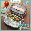 Hộp Inox Đựng Cơm BUNA Chia Ngăn Giữ Nhiệt Kèm Thìa Đũa và Bát Canh Dùng Văn Phòng 66k