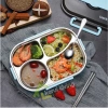 Hộp Inox Đựng Cơm BUNA Chia Ngăn Giữ Nhiệt Kèm Thìa Đũa và Bát Canh Dùng Văn Phòng 66k 5