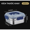 Hộp inox không gỉ 1.800ml – Đựng thực phẩm tủ lạnh, ngăn mùi, nắp đậy tay xách 3