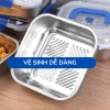 Hộp inox không gỉ 1.800ml – Đựng thực phẩm tủ lạnh, ngăn mùi, nắp đậy tay xách 9