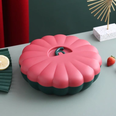 Hộp kẹo bí ngô sáng tạo Tết, đồ ăn nhẹ trái cây cho phòng khách, chỉ 232.965 VND 7