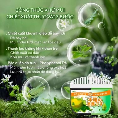 Hộp Khử Mùi Tủ Lạnh 2 Ngăn 120g Diệt Khuẩn 99% Đánh Bay Mùi Hôi, Giữ Hoa Quả Tươi Lâu Hơn - Giá 75.000 đồng 4