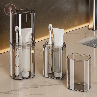 Hộp lưu trữ AACAR di động - Bàn chải, cốc súc miệng, kem, bộ đồ vệ sinh du lịch