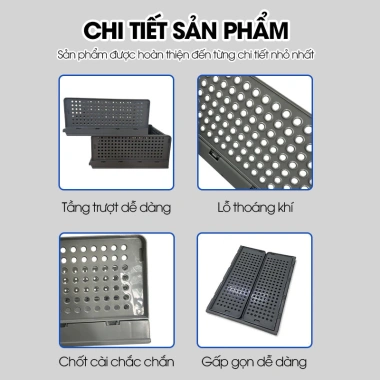 Hộp lưu trữ LADOHOME LH-5.555 gấp gọn, xếp chồng - Đựng quần áo, giày dép, văn phòng phẩm, giá 99.000₫