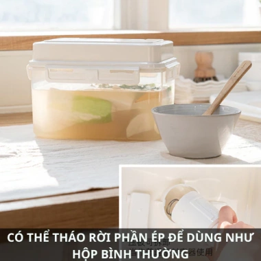 Hộp Muối Dưa Cà Thông Minh Nén Tự Động 5L - Ngâm Dưa, Cà, Kiệu, Kín Khí An Toàn 145k 2 Hộp Muối Dưa Cà Thông Minh Nén Tự Động 5L - Ngâm Dưa, Cà, Kiệu, Kín Khí An Toàn 145k 2