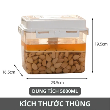 Hộp Muối Dưa Cà Thông Minh Nén Tự Động 5L - Ngâm Dưa, Cà, Kiệu, Kín Khí An Toàn 145k