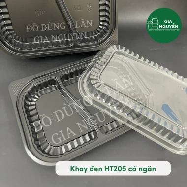 Hộp Nhựa Đế Đen HT12-HT25 Đựng Cơm Văn Phòng, Xôi, Bánh Ngọt Giá Ưu Đãi 70.000đ