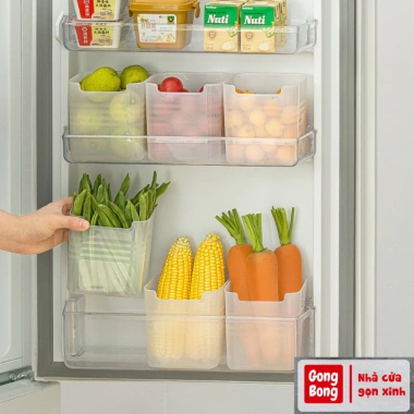 Hộp nhựa đựng thực phẩm đa năng, tiện lợi cho rau củ, dùng cánh cửa tủ lạnh cao cấp 18.042 VND