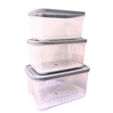 Hộp nhựa đựng thực phẩm nắp kín có khay - Ngăn mùi, bảo quản tủ lạnh, 12.000₫
