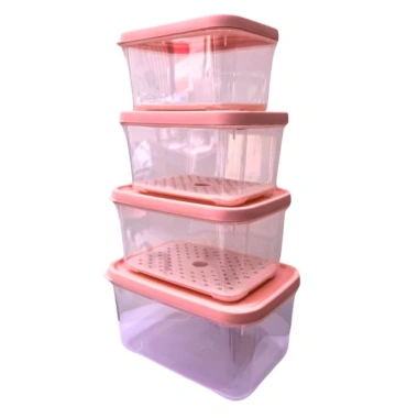 Hộp nhựa đựng thực phẩm nắp kín có khay - Ngăn mùi, bảo quản tủ lạnh, 12.000₫