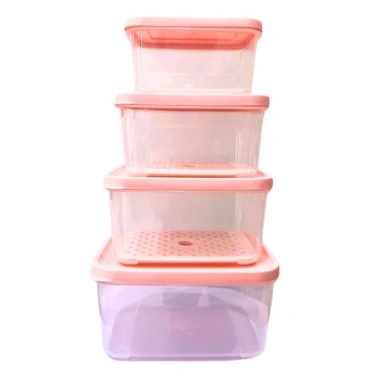 Hộp nhựa đựng thực phẩm nắp kín có khay - Ngăn mùi, bảo quản tủ lạnh, 12.000₫