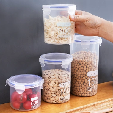 Hộp nhựa My Home DN143 tròn cao, nắp đậy dung tích lớn, lưu trữ hạt, gia vị, ngũ cốc – 13.000đ 7