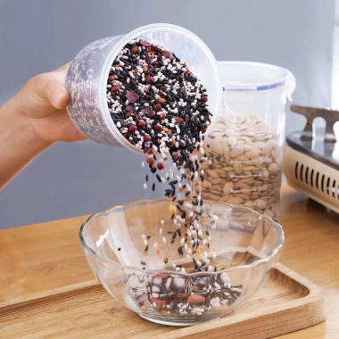 Hộp nhựa My Home DN143 tròn cao, nắp đậy dung tích lớn, lưu trữ hạt, gia vị, ngũ cốc – 13.000đ 8