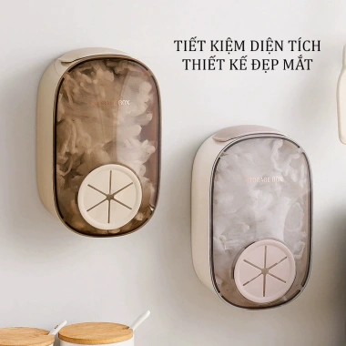 Hộp nhựa treo tường đựng màng bọc thực phẩm, lọc rác bồn rửa bát - Giá 54.400đ 3