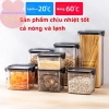 Hộp nhựa trong suốt đựng thực phẩm, trái cây sấy, nắp kín, xếp trồng, bảo quản ăn vặt, ngăn nắp bếp 38k 5