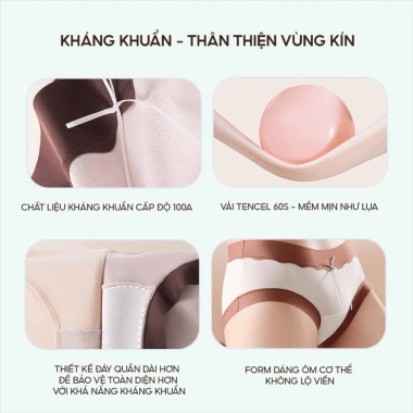 Hộp quà nội y CHOCOLATE lụa Tencel kháng khuẩn - mềm mại, ôm dáng, ngọt ngào như sô cô la, giá 156.000 VND 4