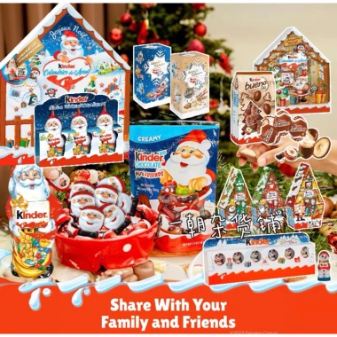 Hộp quà socola trứng sữa hình ông già Noel Kinder Three Đức - Giá chỉ 109.000₫