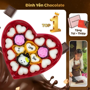 Hộp quà socola Valentine 14-2, 14-3, 8-3 - Quà tặng chocolate 244k giảm còn 200k 8