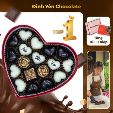 Hộp quà socola Valentine 18 viên 16x3.5cm - Quà tặng chocolate ngày lễ tình nhân chỉ 200.000