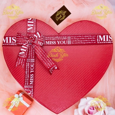 Hộp quà socola Valentine 26x3.5cm M4C 48 viên - Quà tặng chocolate ngày lễ tình nhân 450k