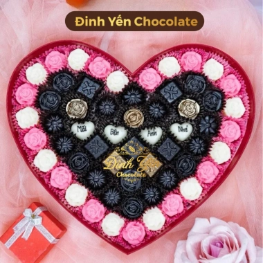 Hộp quà socola Valentine 30x3.5cm 57-58 viên chocolate, quà tặng ngày lễ tình nhân, giá 500.000₫ 2