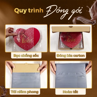Hộp quà socola Valentine 43 viên 22x3.5cm - Chocolate tình nhân, giảm còn 380.000₫