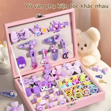 Hộp quà tặng 156 món - Full set phụ kiện tóc, quà sinh nhật, lễ Tết, giảm giá 18% chỉ 128.000₫