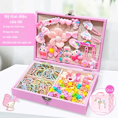 Hộp quà tặng 156 món - Full set phụ kiện tóc, quà sinh nhật, lễ Tết, giảm giá 18% chỉ 128.000₫