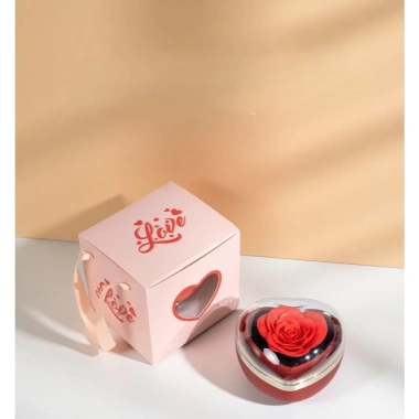 Hộp quà tặng bất ngờ lật xoay trái tim – nhẫn, dây chuyền, quà Valentine 60k 9