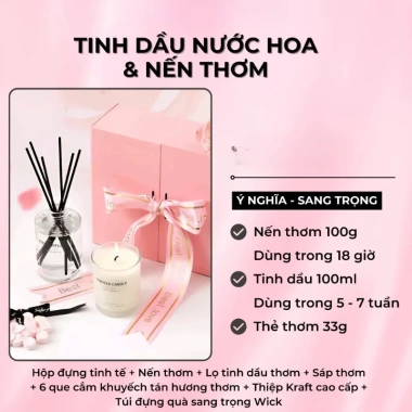 Hộp Quà Tặng Cao Cấp Citta Sweet Bright Tinh Dầu, Nến, Thẻ Thơm Phòng, Bộ Valentine Sinh Nhật 398.000 VND 3 Hộp Quà Tặng Cao Cấp Citta Sweet Bright Tinh Dầu, Nến, Thẻ Thơm Phòng, Bộ Valentine Sinh Nhật 398.000 VND 3