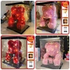 Hộp Quà Tặng Hoa Gấu Đội Vương Miện có Đèn LED - Quà Sinh Nhật, Valentine, Cưới 179k