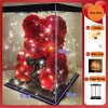 Hộp Quà Tặng Hoa Gấu Đội Vương Miện có Đèn LED - Quà Sinh Nhật, Valentine, Cưới 179k 2