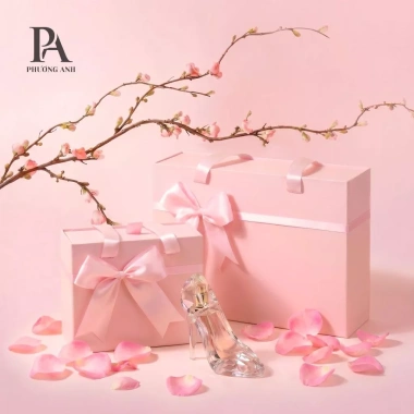 Hộp quà tặng màu hồng gắn nơ dạng kéo cao cấp Quà Valentine sinh nhật 43.000₫ 4