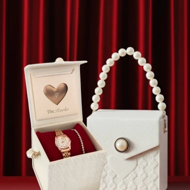 Hộp Quà Tặng Sinh Nhật Valentine - Túi Xách Lẻ Đính Ngọc Trai Sang Trọng, 69k